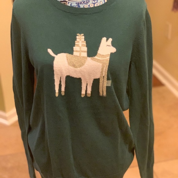 Loft NWT Llama crewneck sweater - Picture 3 of 6